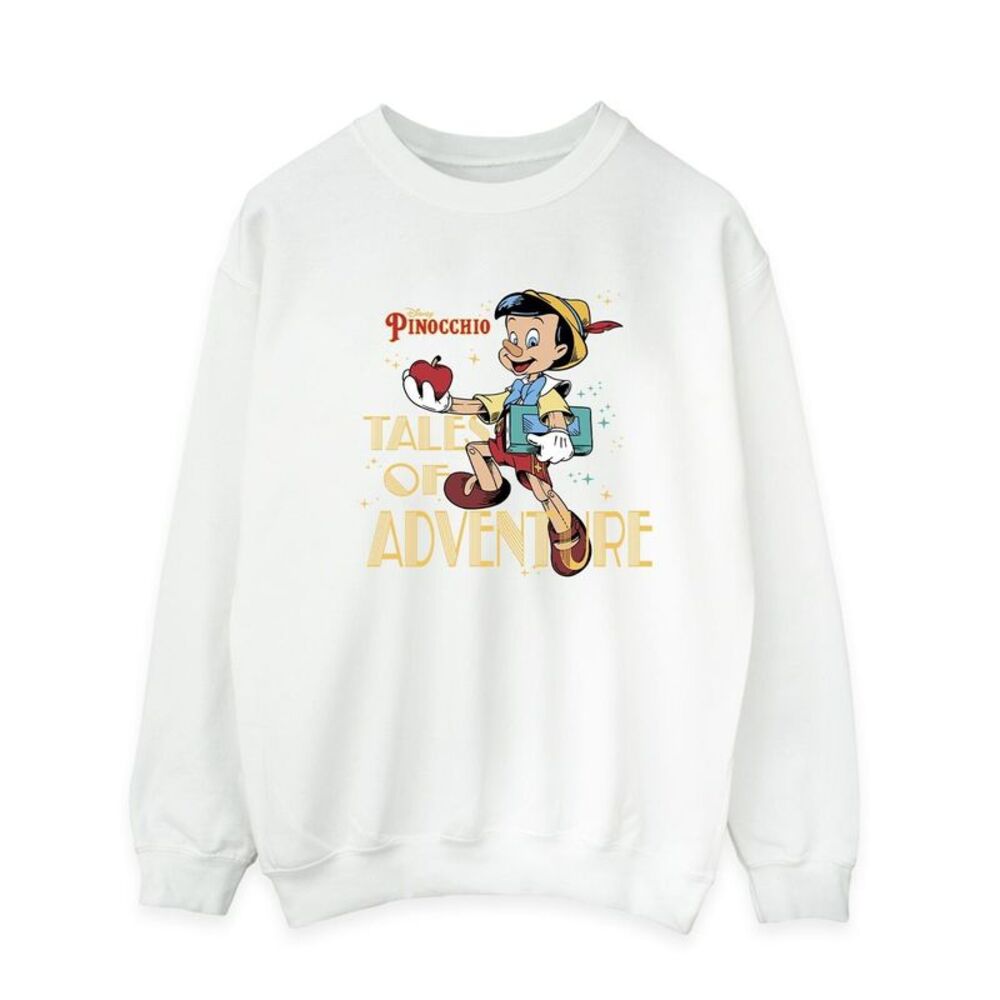 Pinocchio Mens Tales Of Adventure Sweatshirt / White